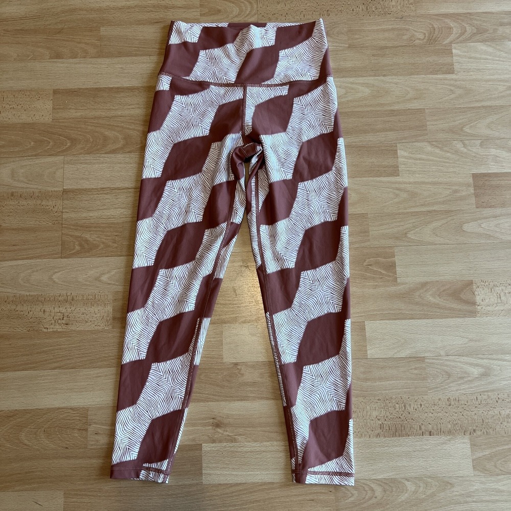 Aerie Chill Play Leggings High Waisted Geometric Print Athletic Pants Size XS